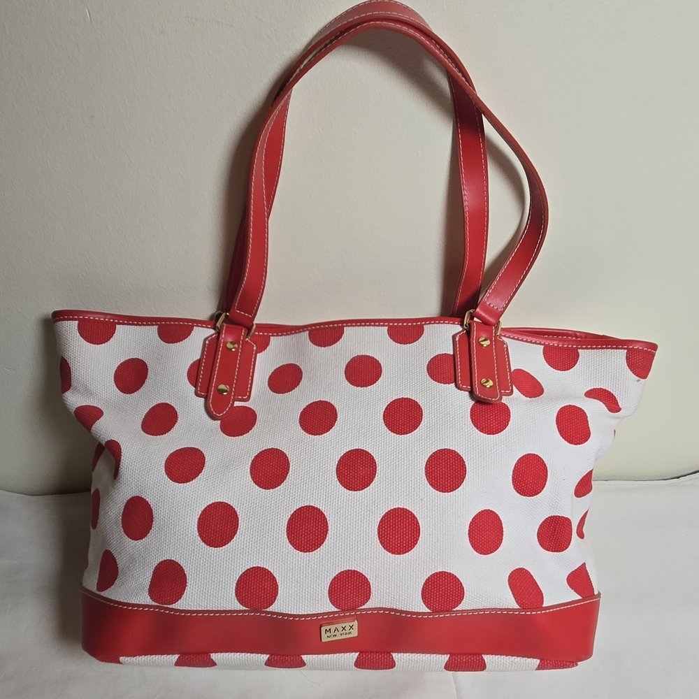 Maxx New York Red Polka Dot Women's Tote Bag